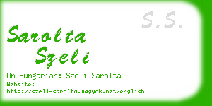 sarolta szeli business card